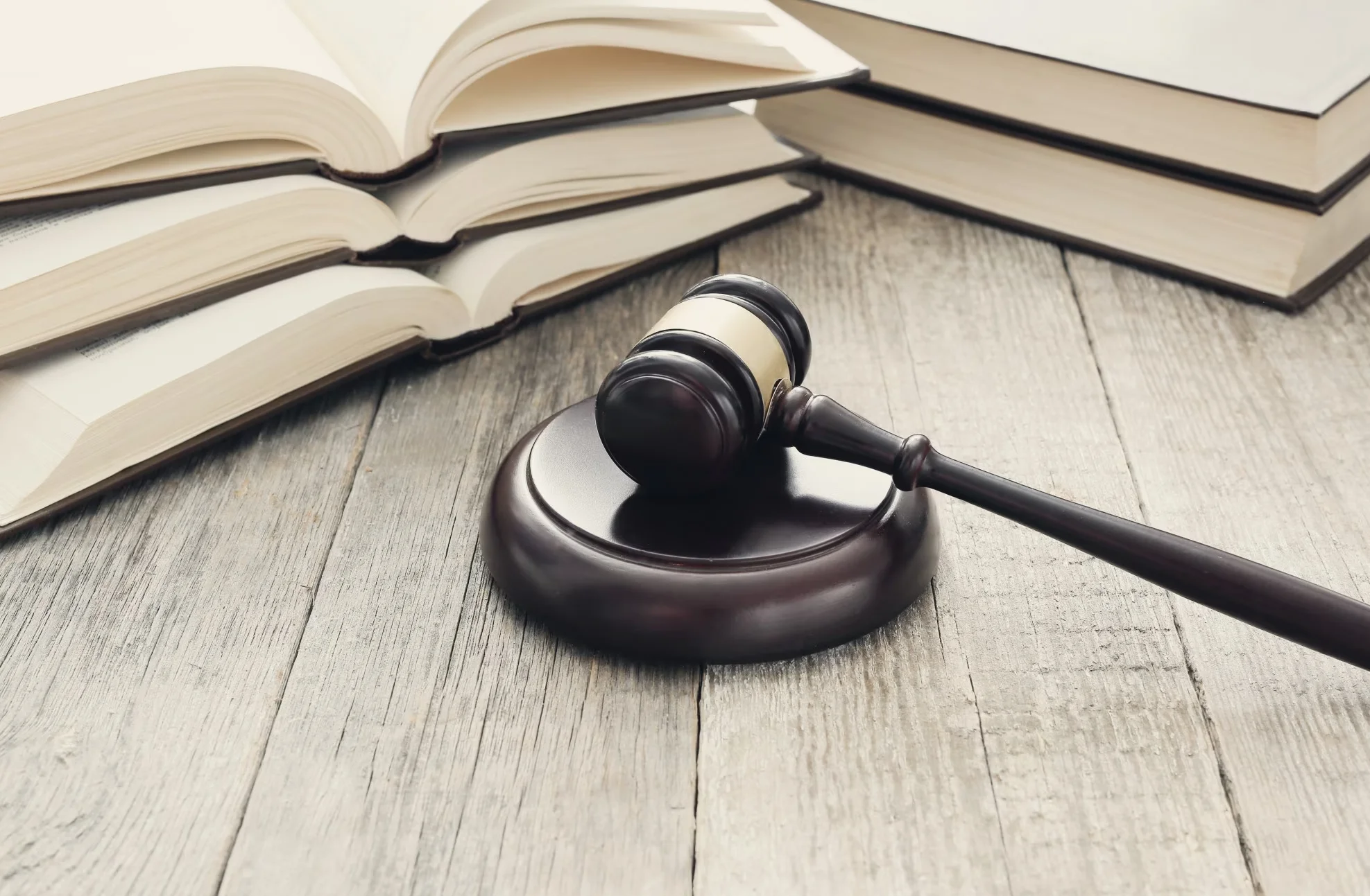 hammer and books. judgment and law concept